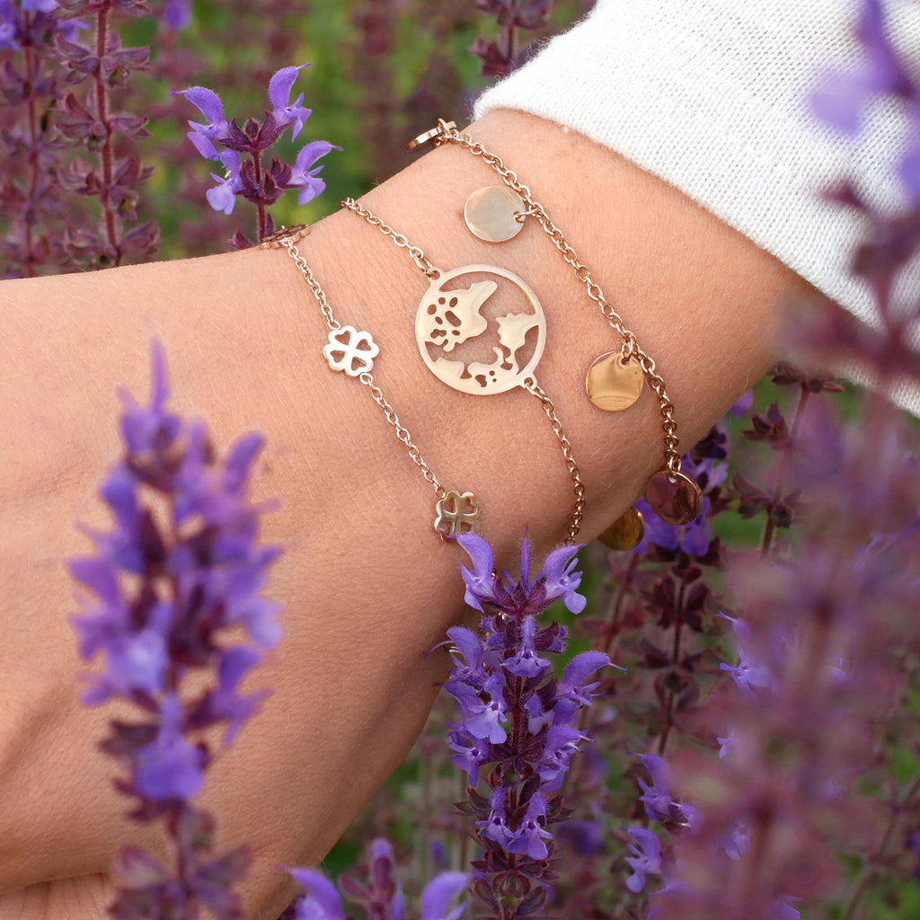 Bundel: BonnyCoin plaatketting + roségouden armband