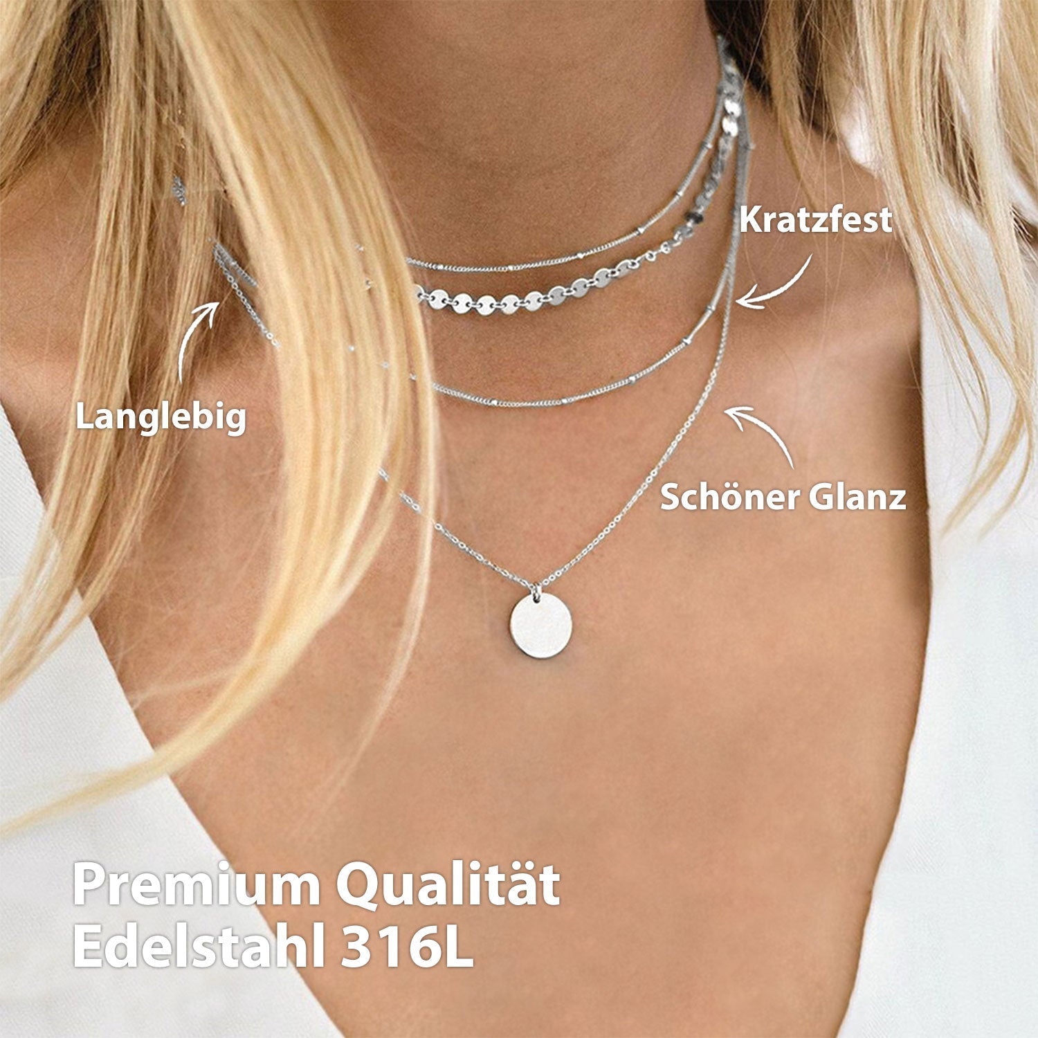 BonnyDot ketting zilver