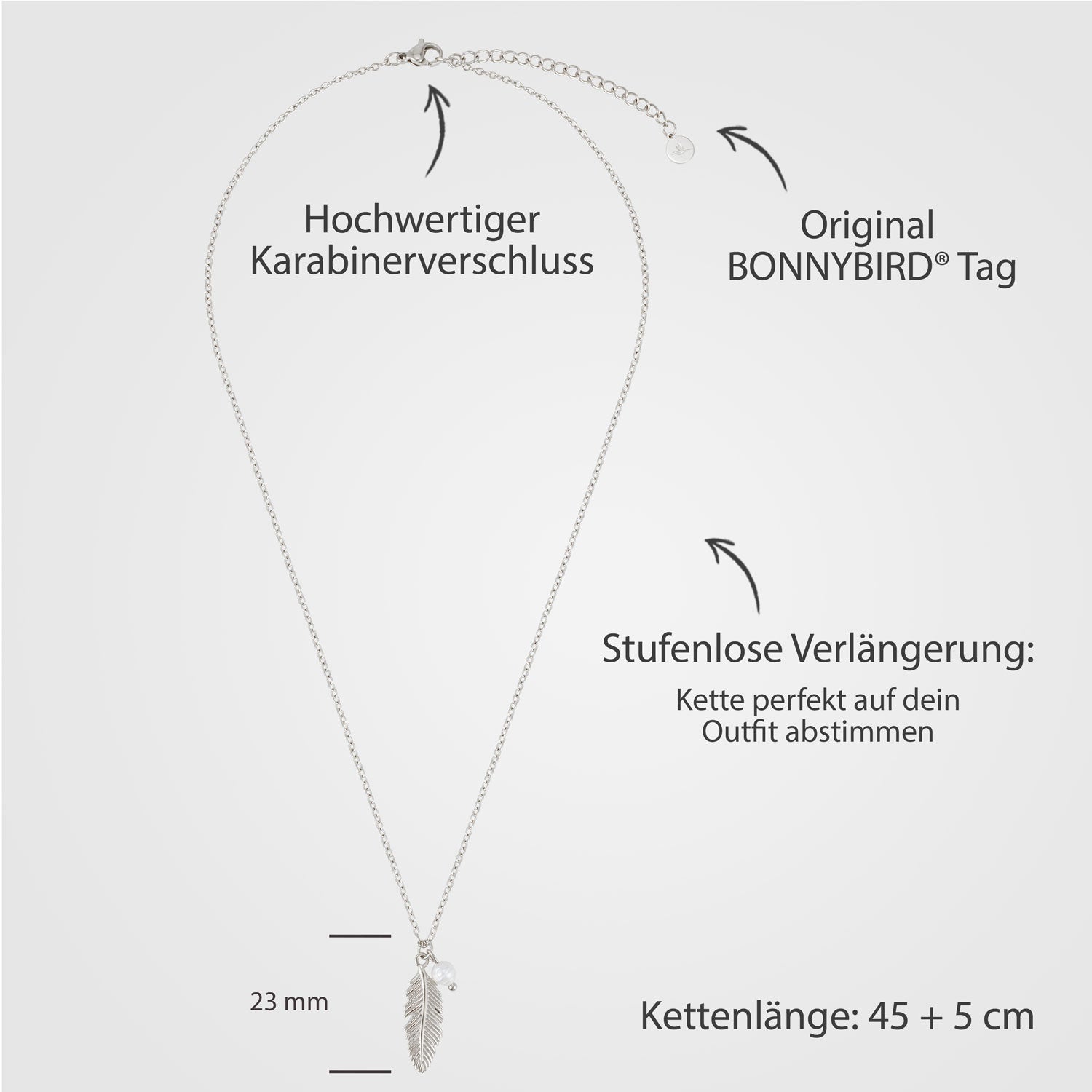 BonnyFeather verenketting zilver