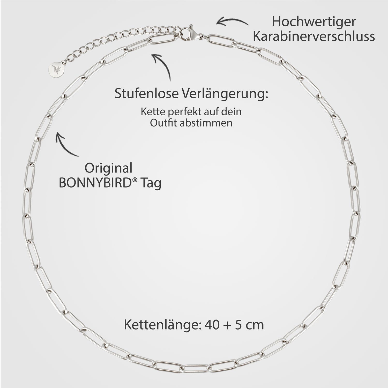 BonnyLink schakelketting zilver