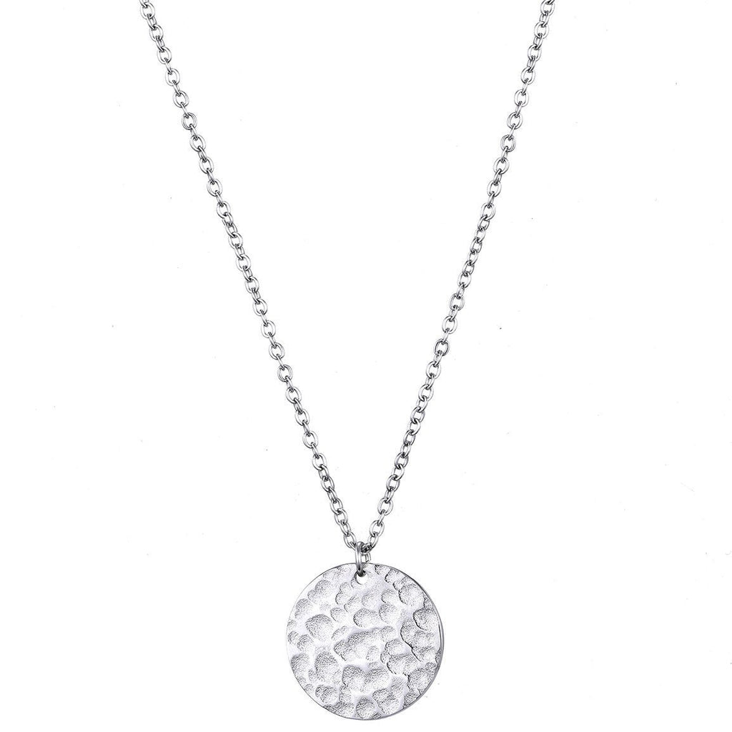 BonnyMoonbase ketting met plaatje zilver