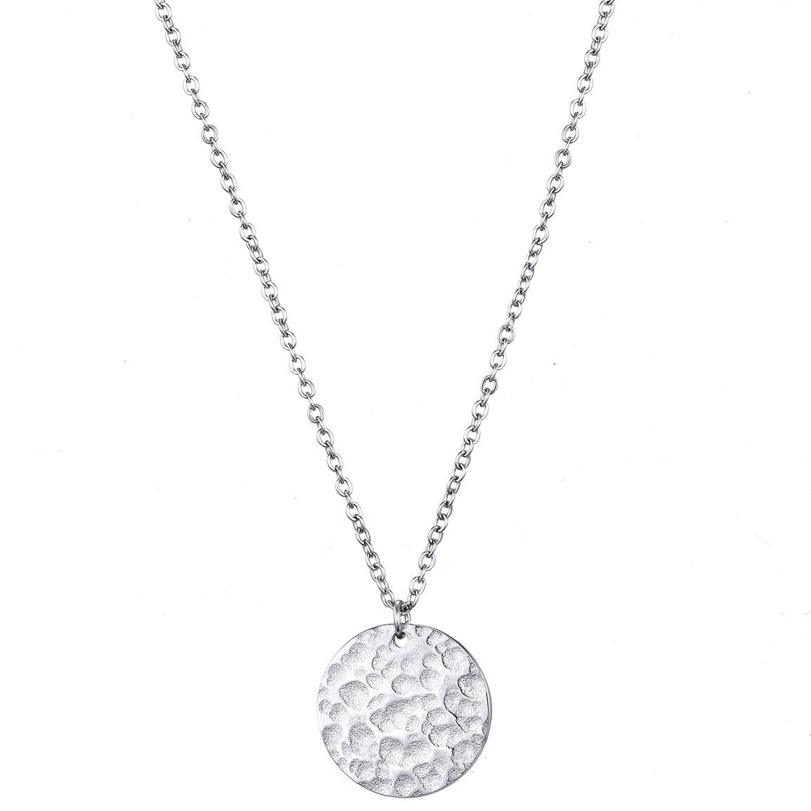 BonnyMoonbase ketting met plaatje zilver