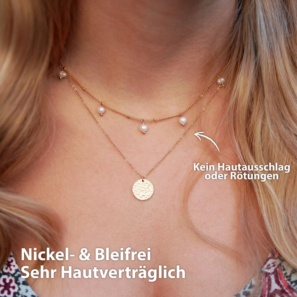 BonnyOcean gouden ketting met echte zoetwaterparels