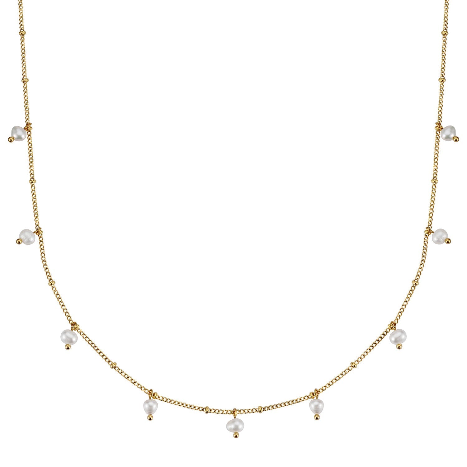 BonnyOcean gouden ketting met echte zoetwaterparels