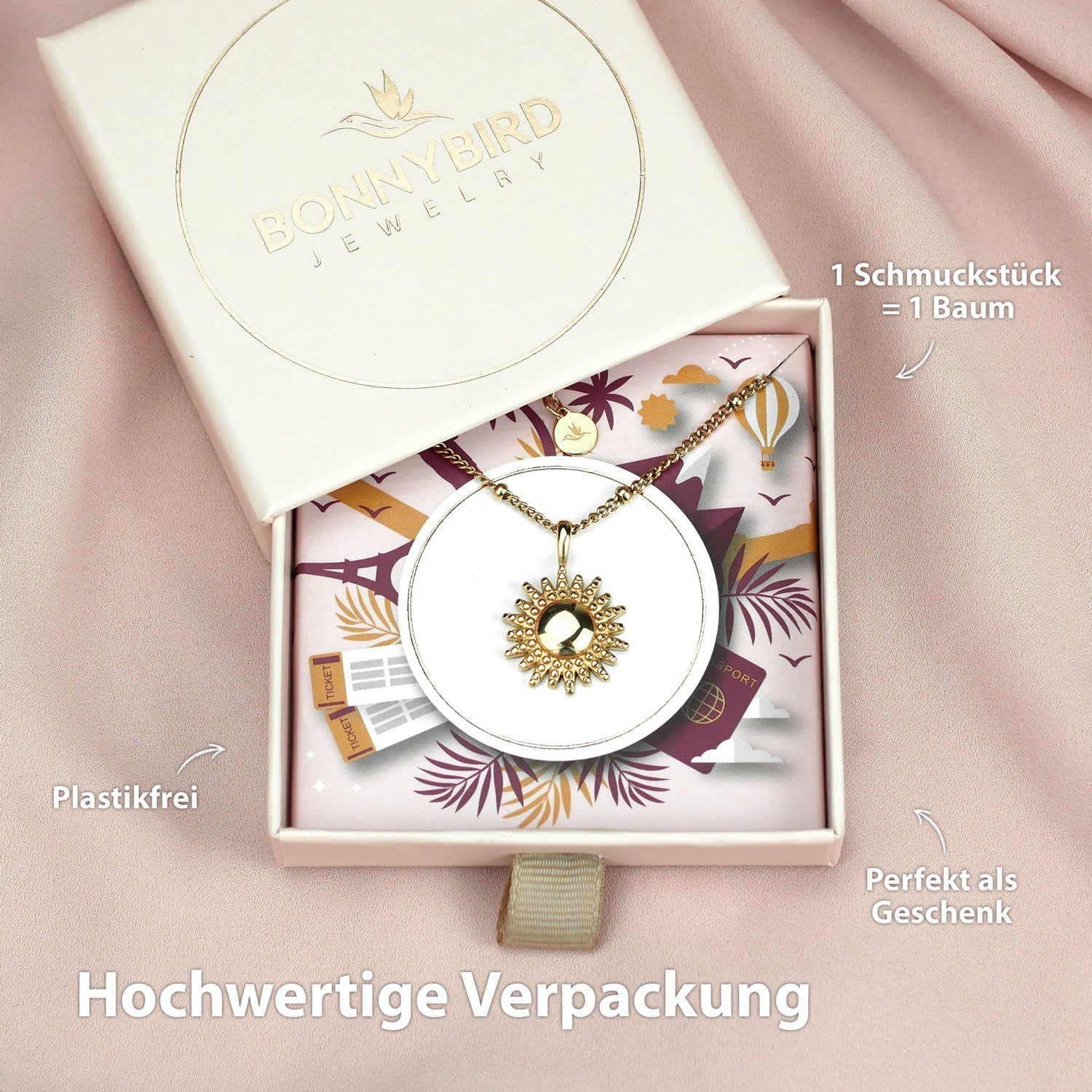 BonnySun ketting zon goud