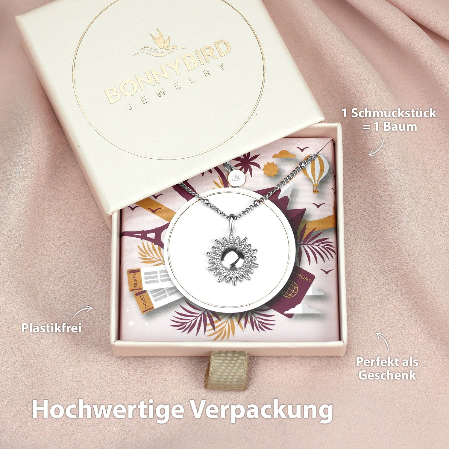 BonnySun ketting zon zilver