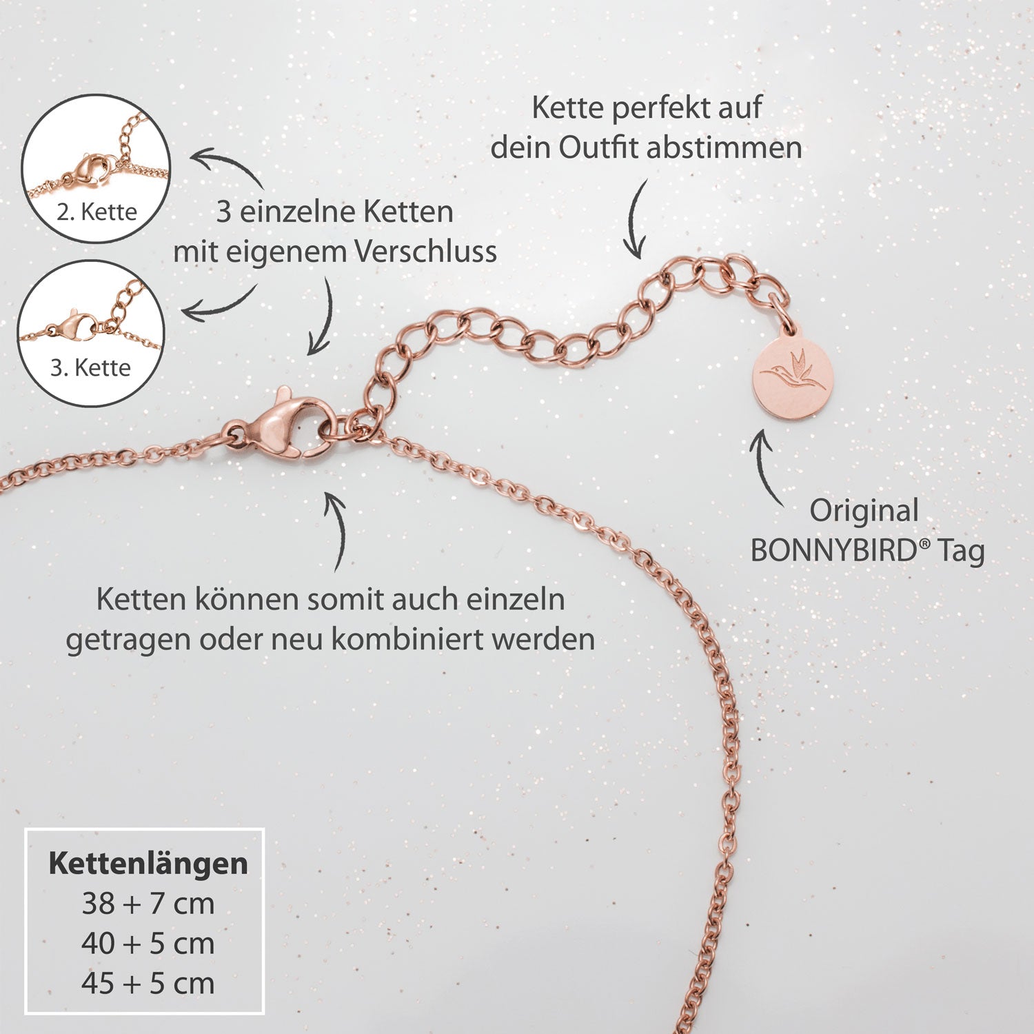 BonnySydney Kettingset Roos