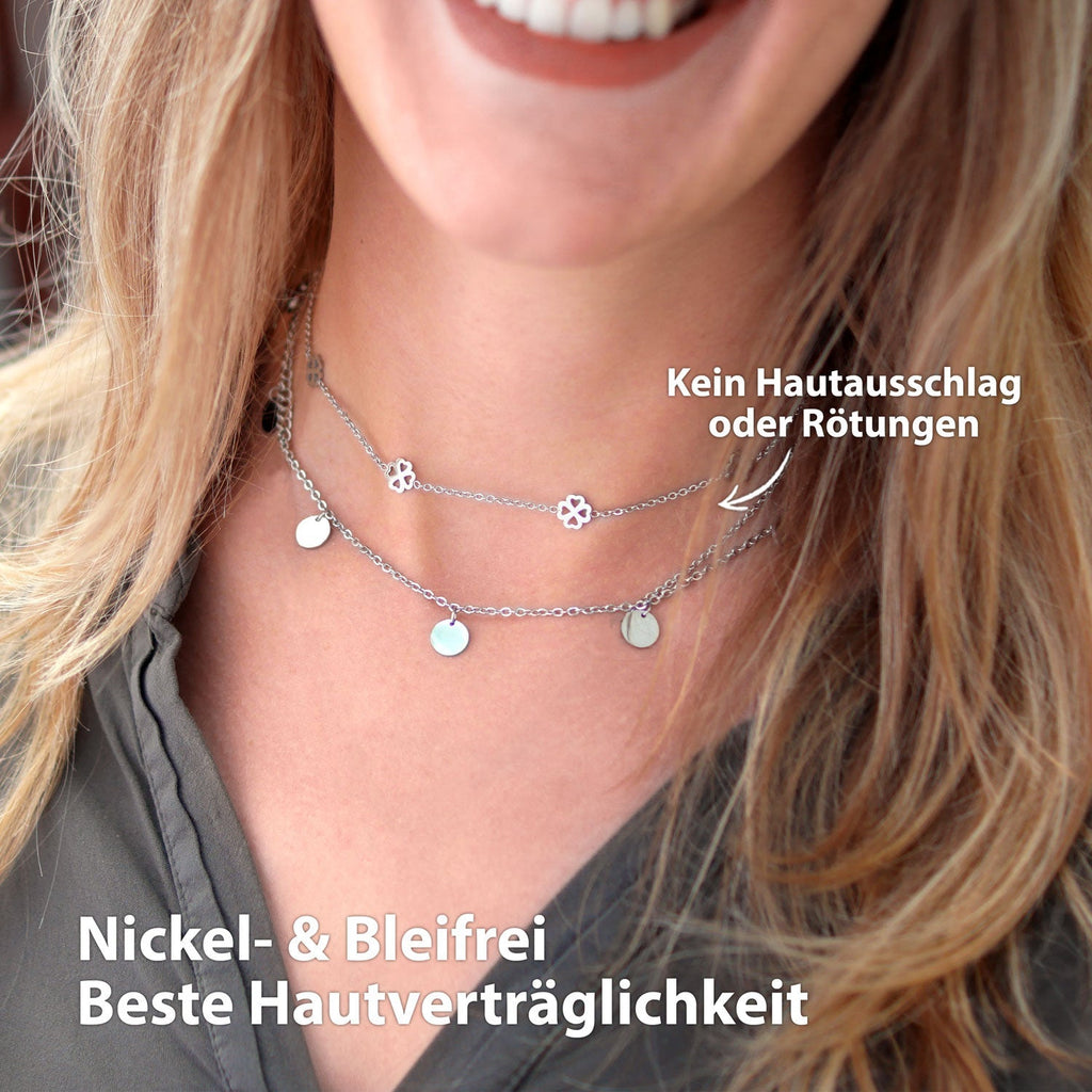 Bundel: BonnyBliss klaverbladketting + zilveren armband
