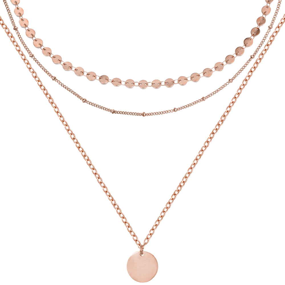 Bundel: BonnyBoho + BonnyDots kettingset rosé goud