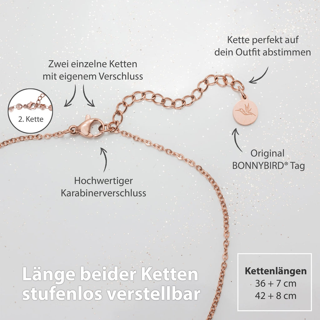 Bundel: BonnyBoho + BonnyDots kettingset rosé goud