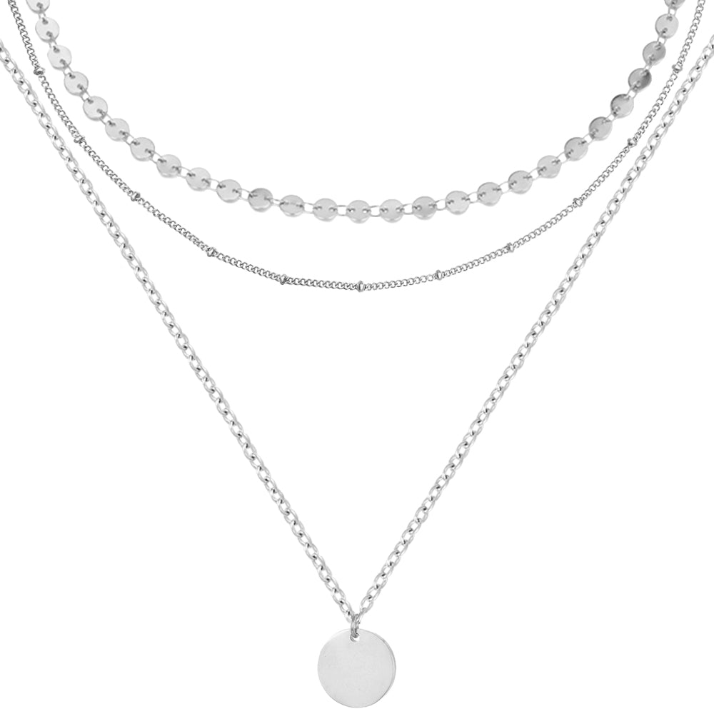 Bundel: BonnyBoho + BonnyDots Kettingset Zilver