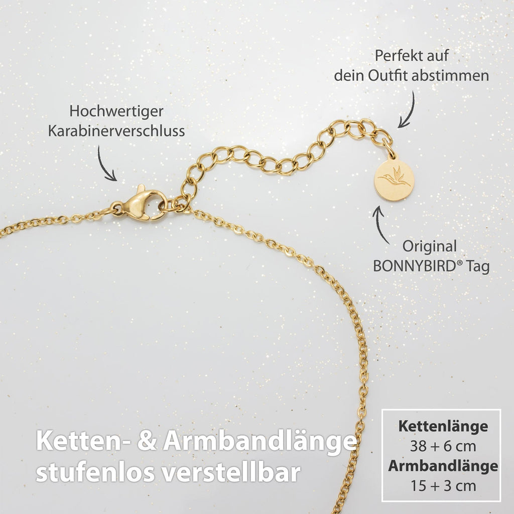 Bundel: BonnyCoin plaatketting + gouden armband