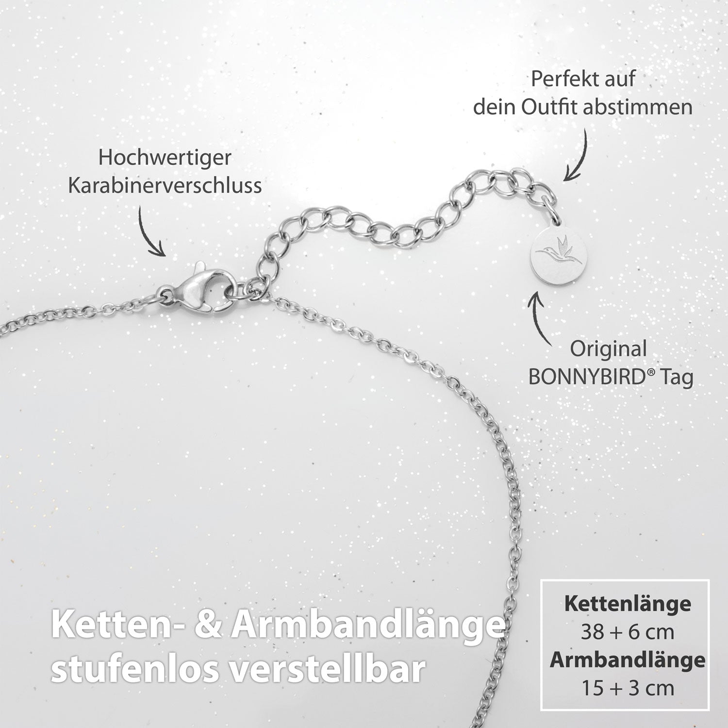 Bundel: BonnyCoin plaatketting + armband zilver