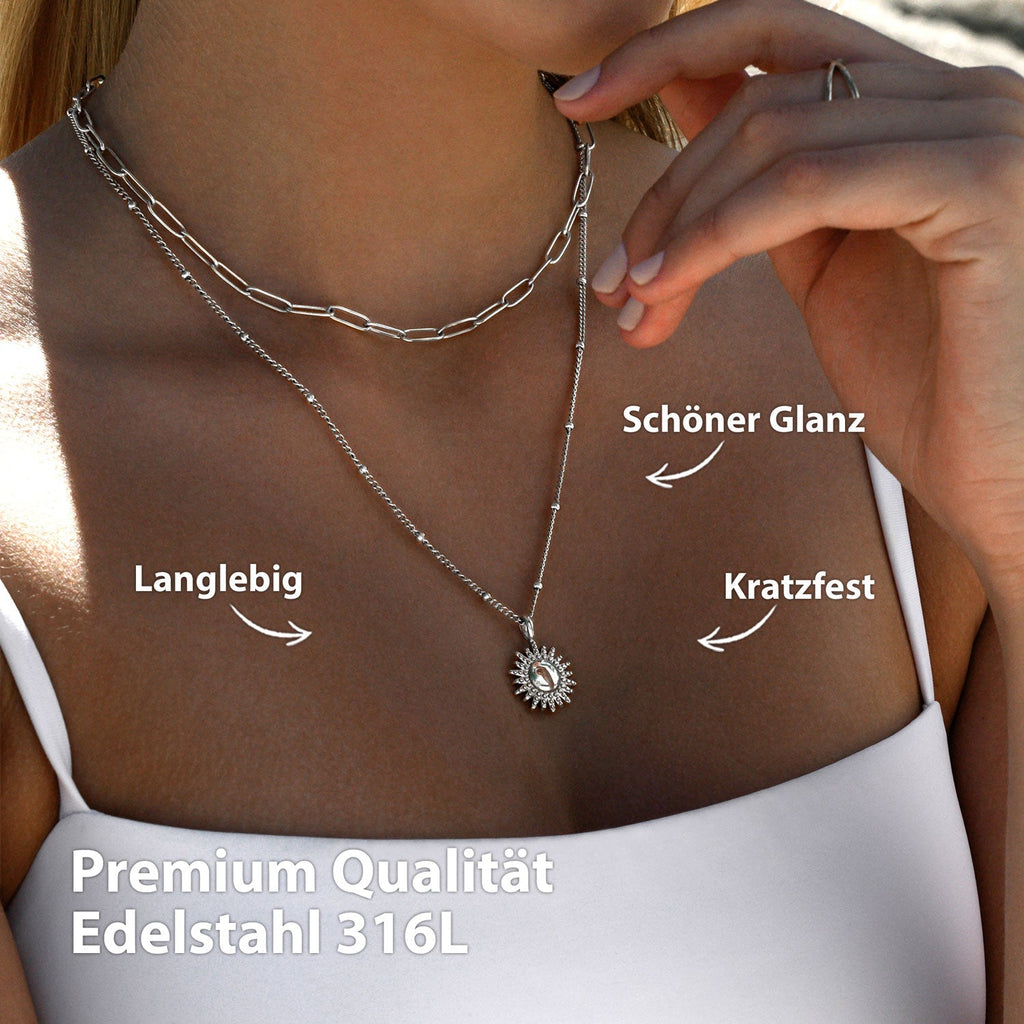 Bundel: BonnySun ketting + zilveren zonoorbellen
