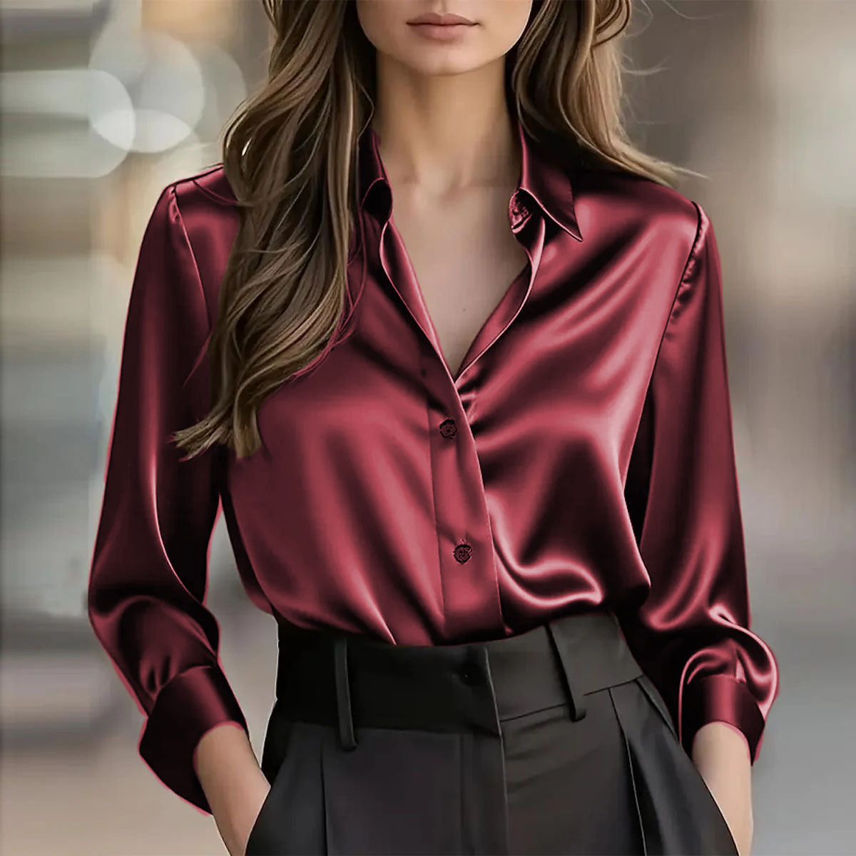 Soho luxe satijnen blouse voor dames