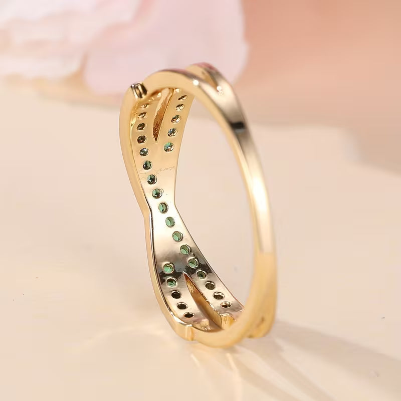 Flow Emerald Ring | Gold