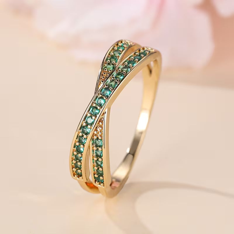 Flow Emerald Ring | Gold