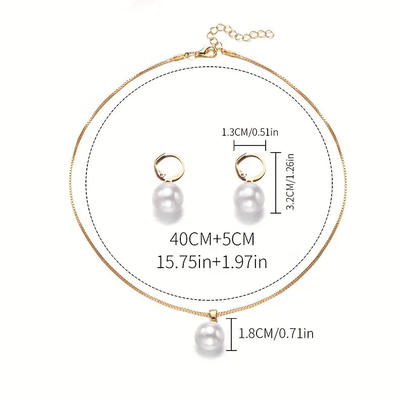 Elegantes anmutiges Perlen-Halsketten-Set