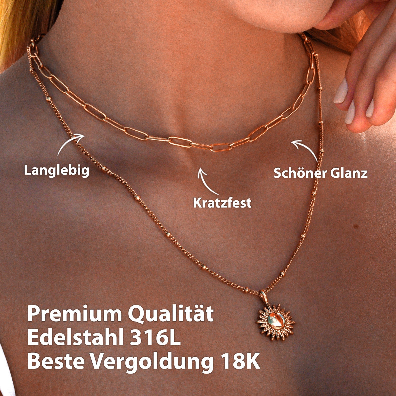 BonnyLink schakelketting roségoud