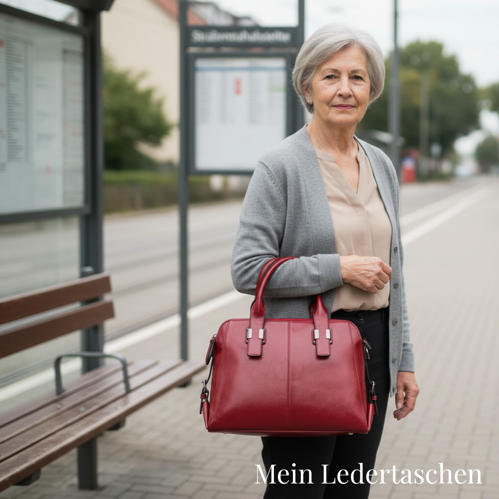 Rode luxe bucketbag