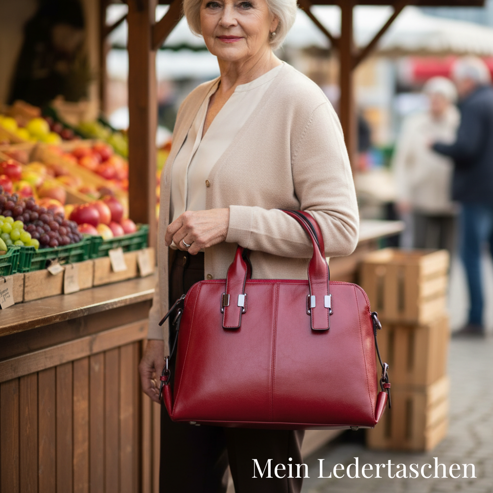 Rode luxe bucketbag