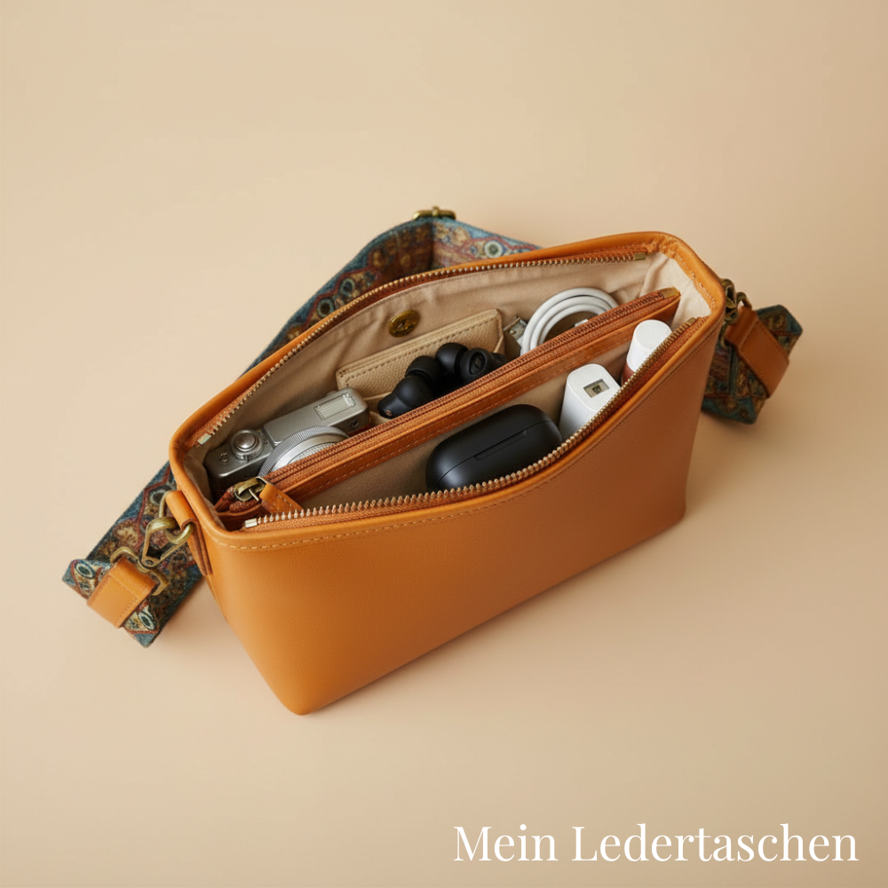 Vintage leren tas van Tamar