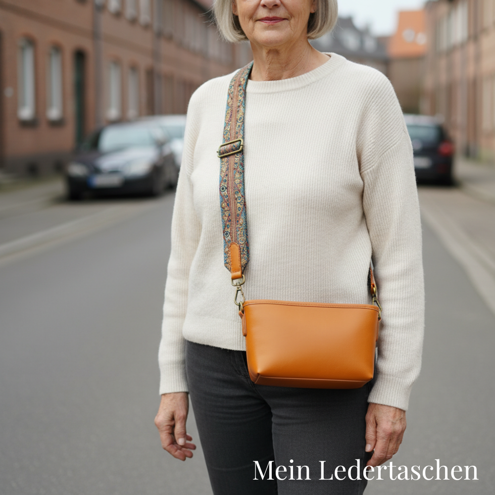 Vintage leren tas van Tamar