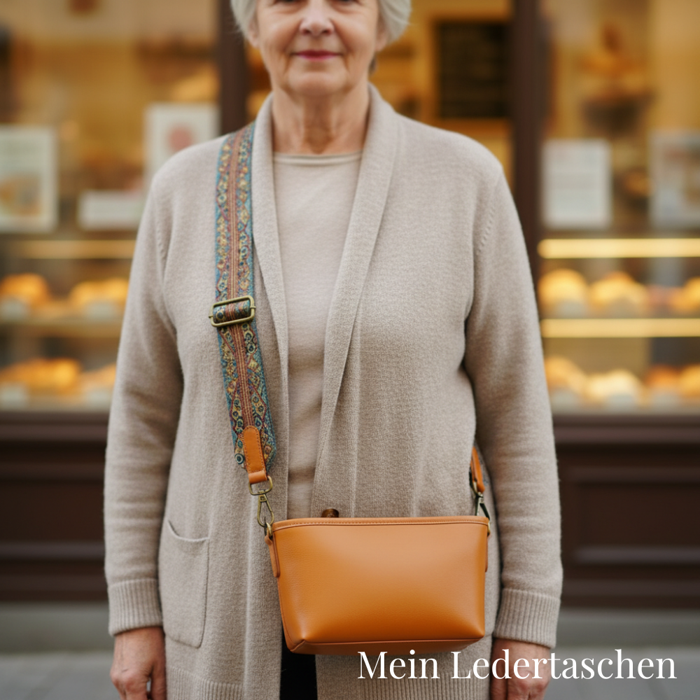 Vintage leren tas van Tamar