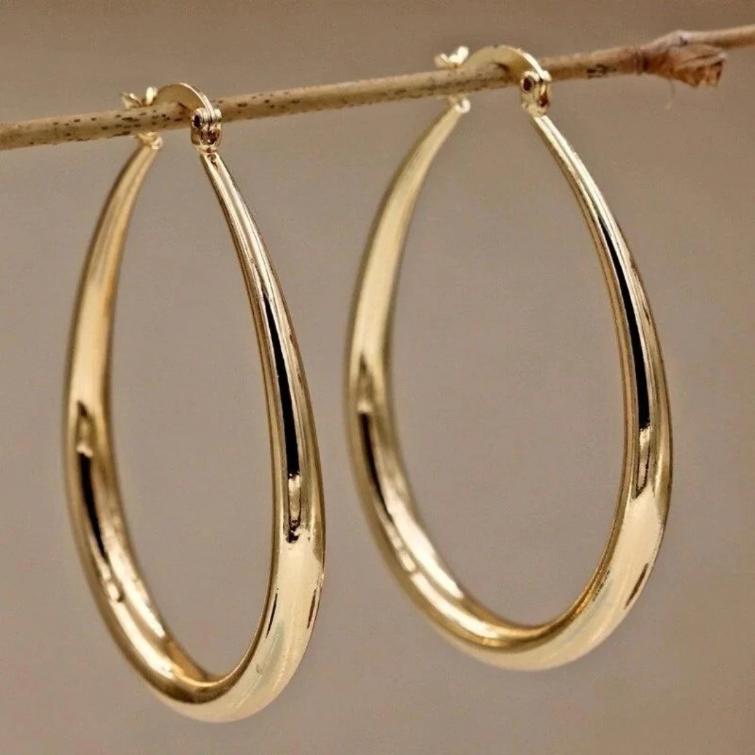 Vintage Gold Creole Earrings