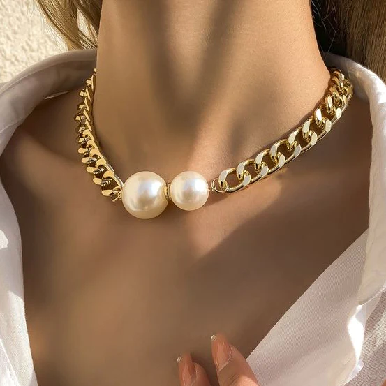 Elegante Doppelperlenkette