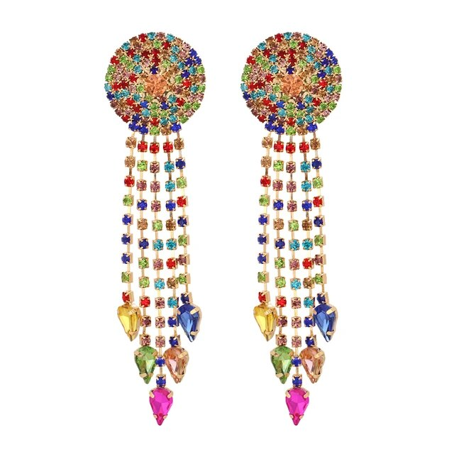 Mehrfarbige Vintage-Mandala-Ohrringe