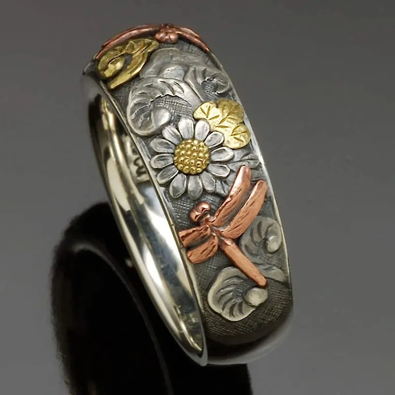 Antiker Natur-Ring aus Silber