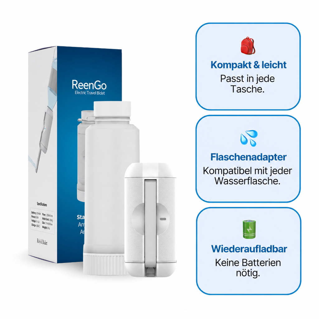 HygieneFlow™ Go – Draagbaar bidet