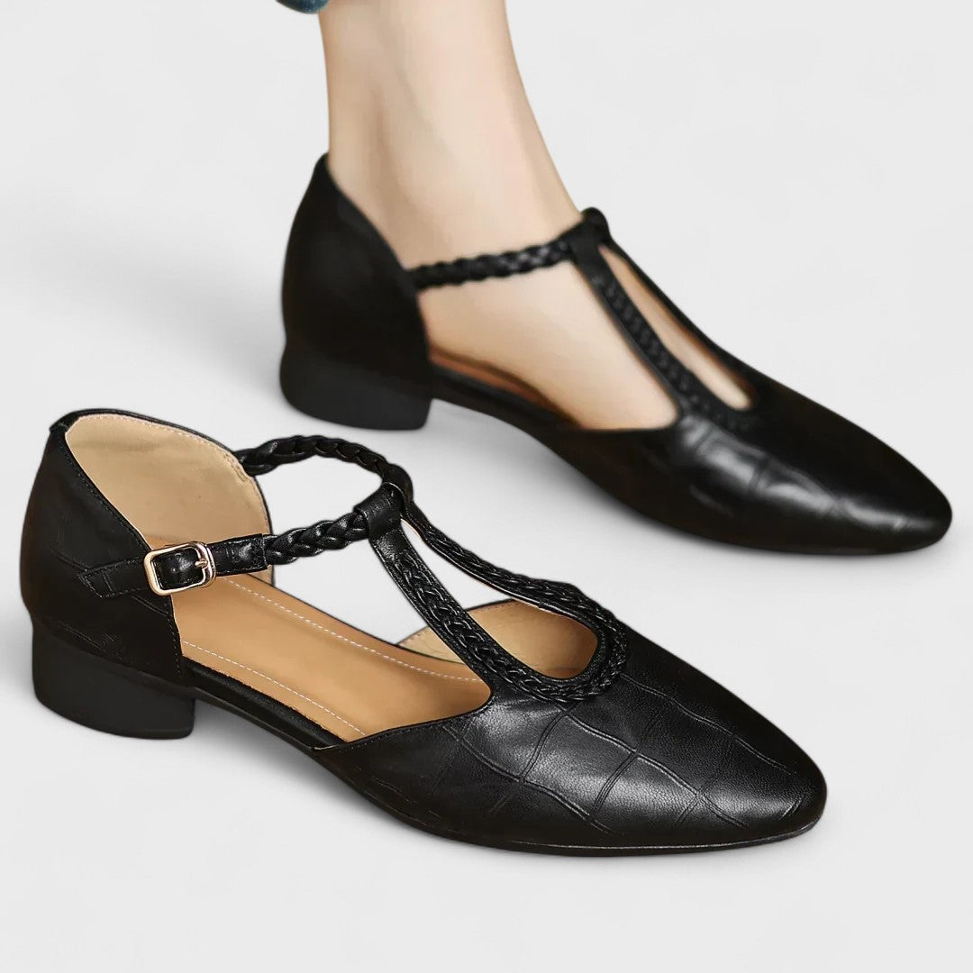 Safia – Orthopedische leren ballerina