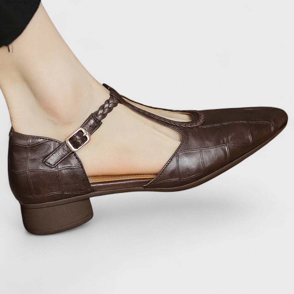 Safia – Orthopedische leren ballerina