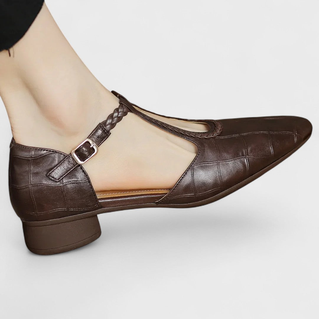 Safia – Orthopedische leren ballerina