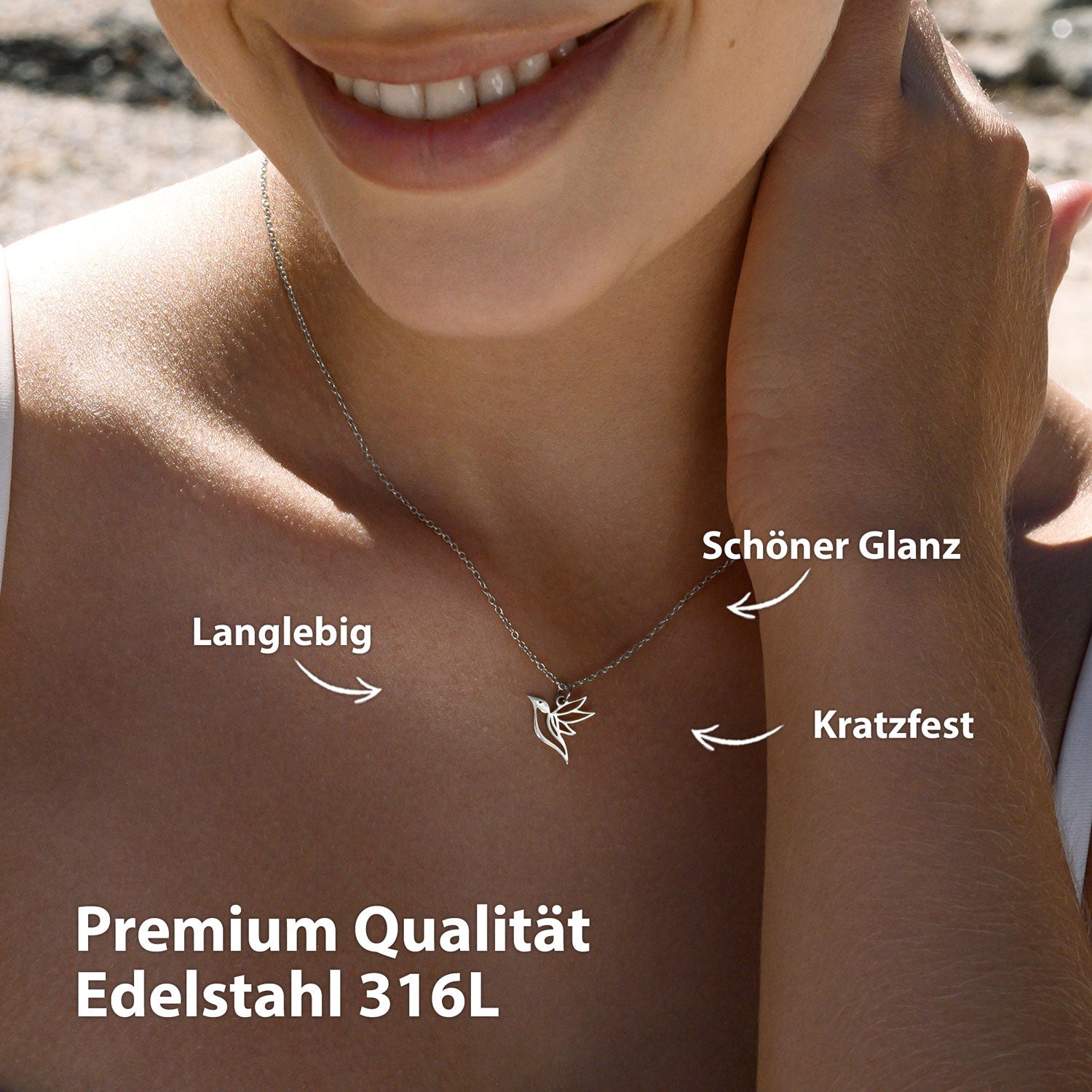 BonnyColibri ketting kolibrie zilver
