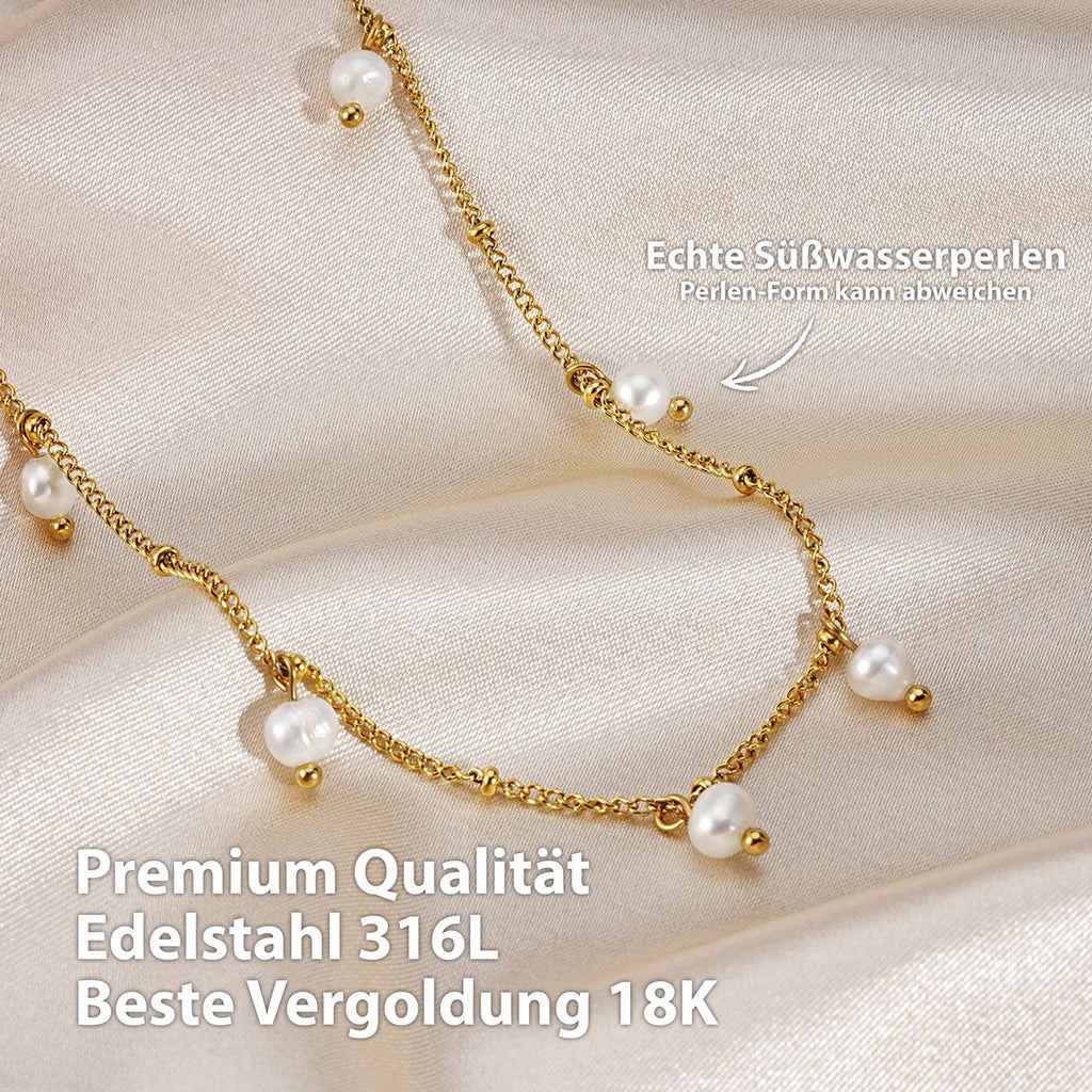 BonnyOcean gouden ketting met echte zoetwaterparels