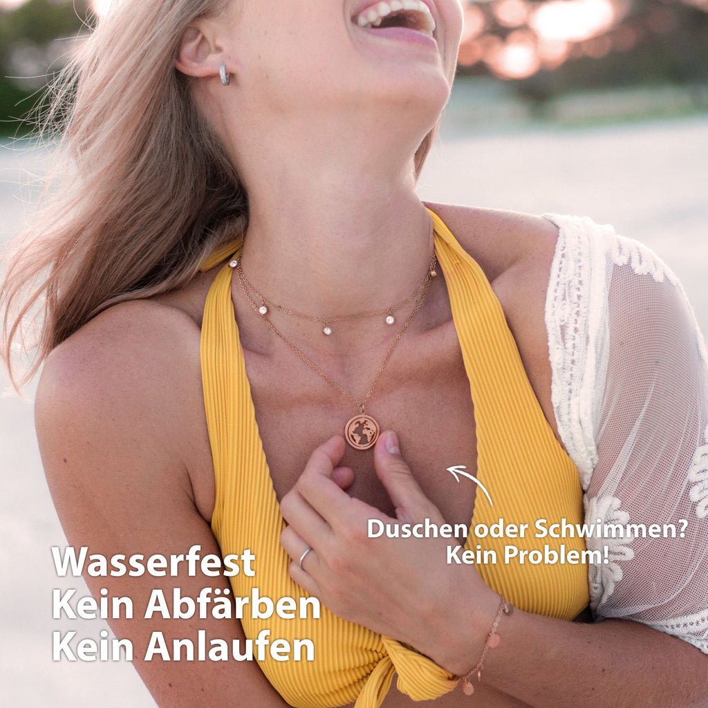 BonnyDiamonds ketting met 8 stenen roos