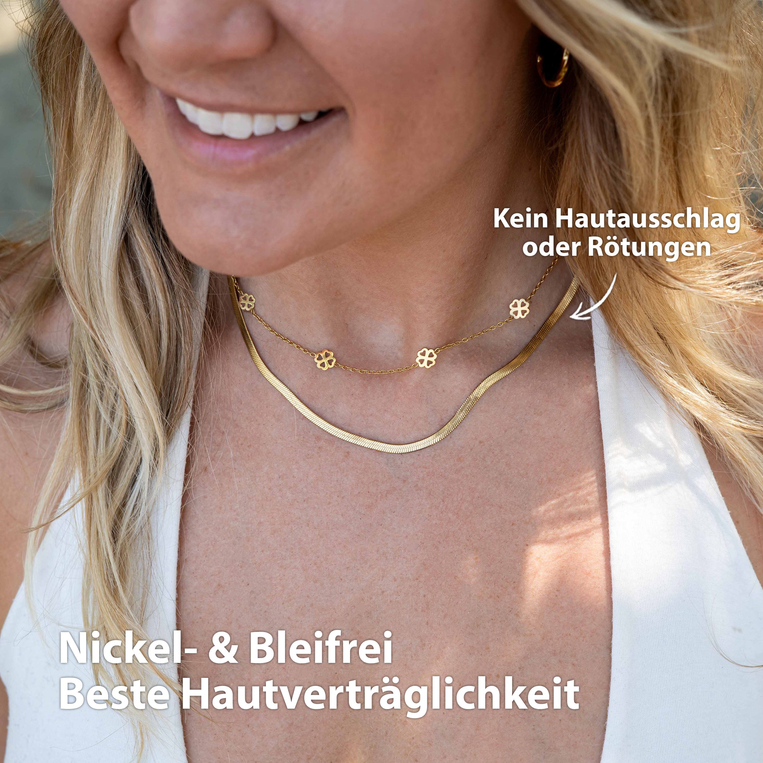 BonnyBliss ketting klaverblad goud