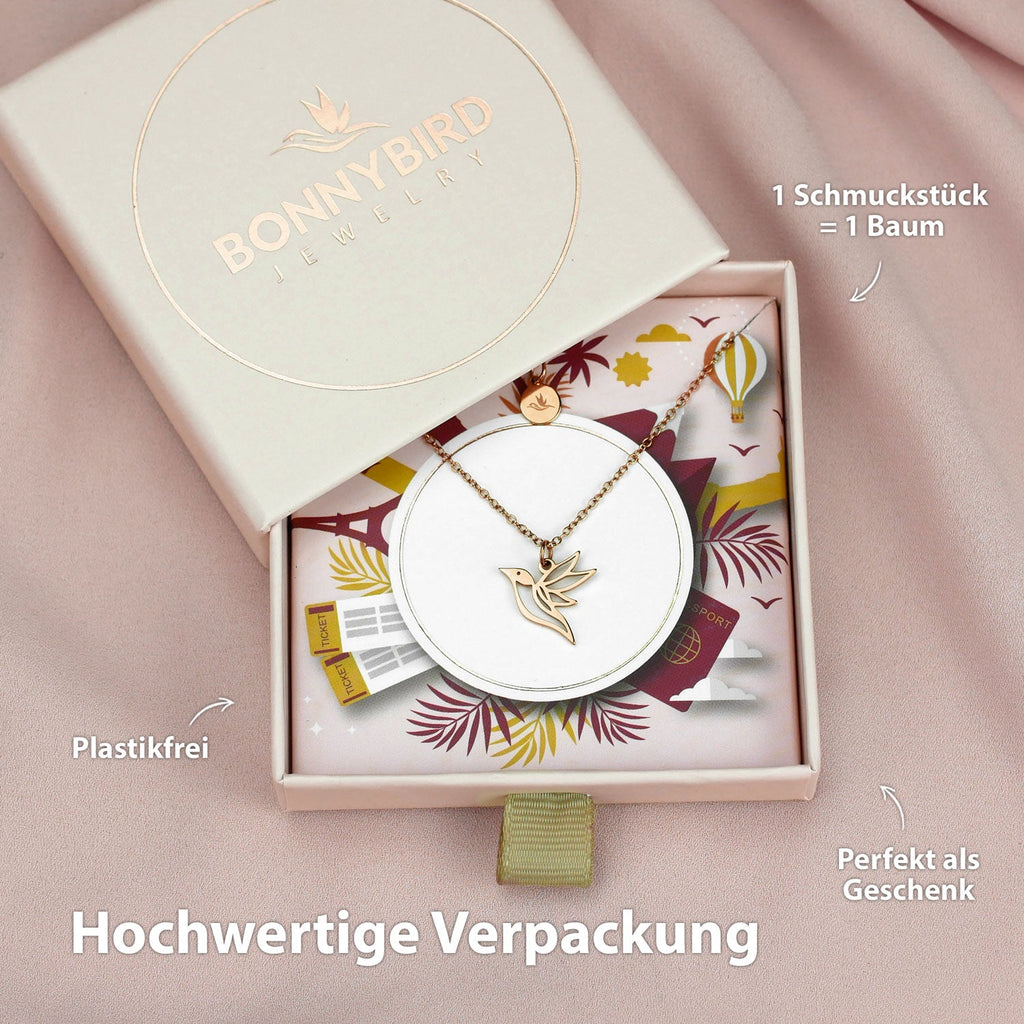 BonnyColibri ketting kolibrie rosé goud