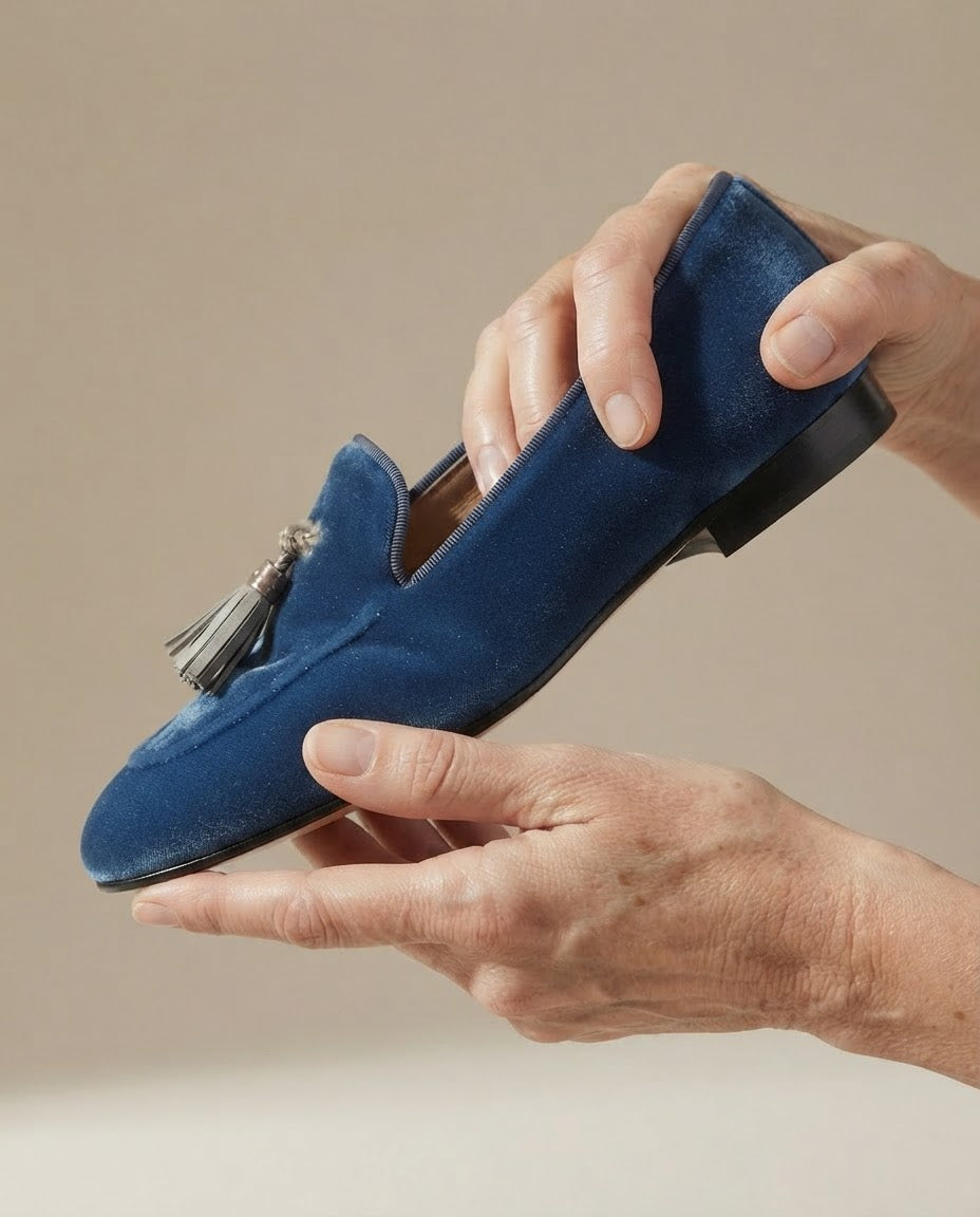 Vittoria™ - Elegante Halbschuhe aus Velours in Blau