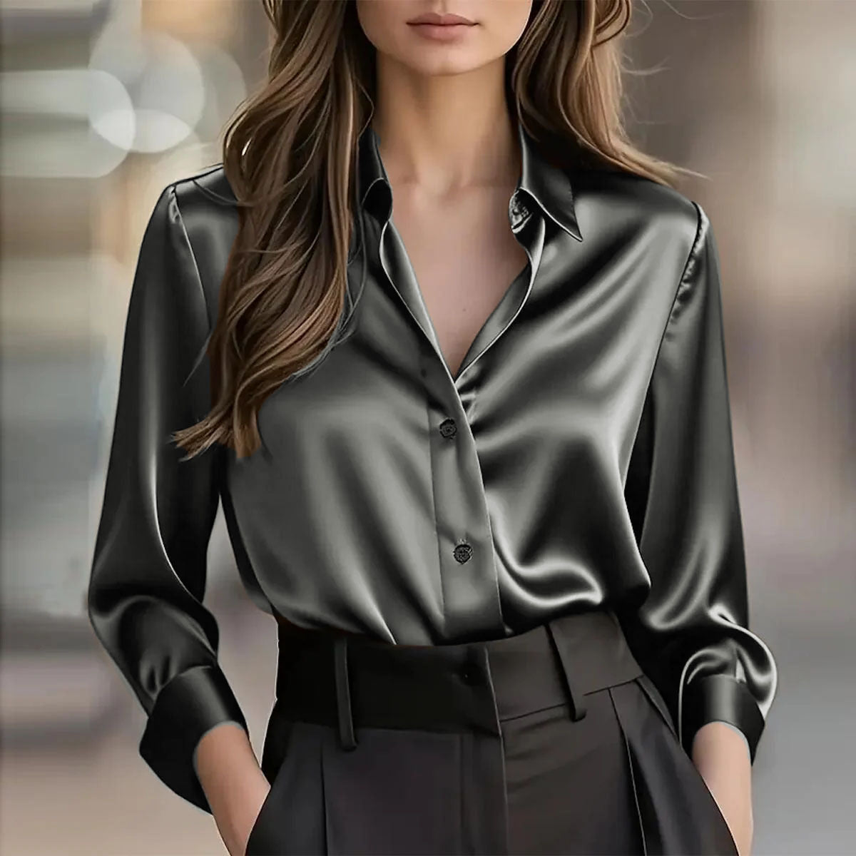 Soho luxe satijnen blouse voor dames