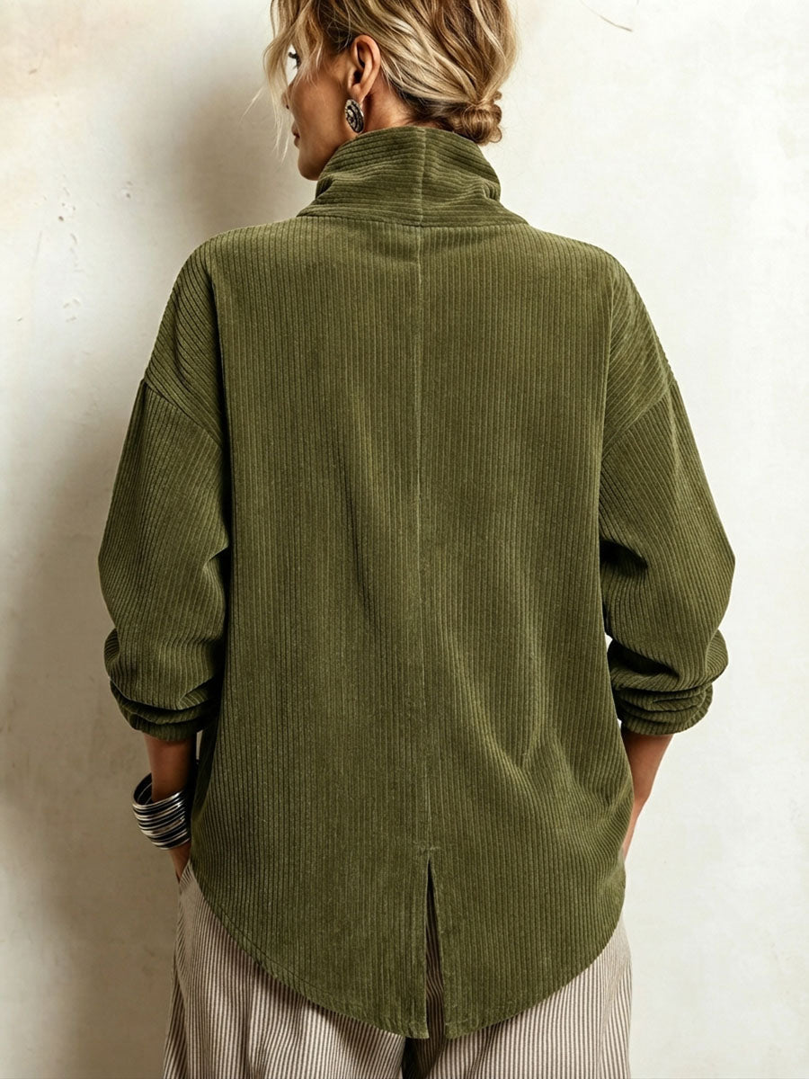 Cialenna™ - Feiner Pullover aus Rippvelours