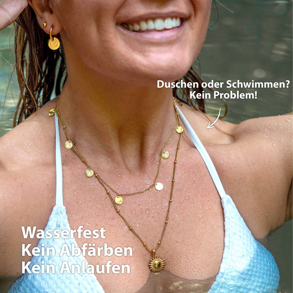 BonnyCoin ketting met gouden plaatjes
