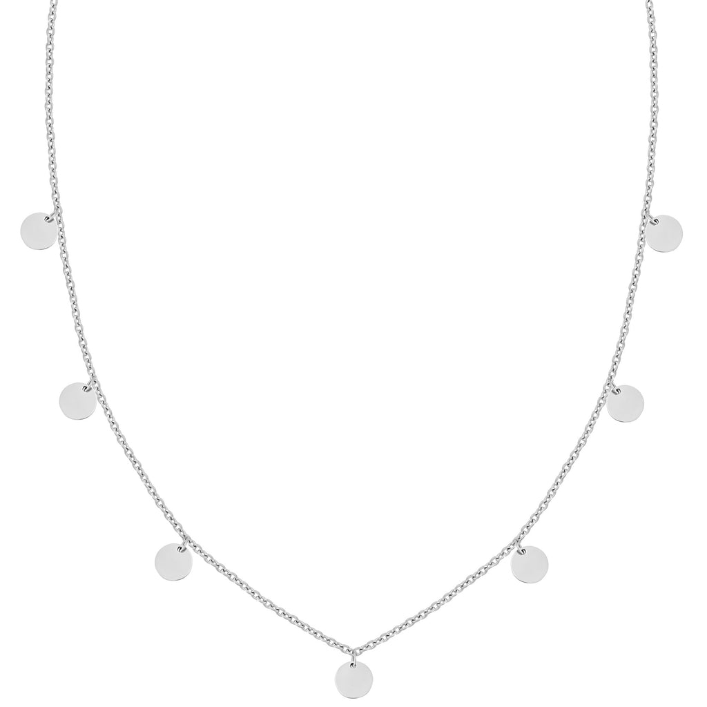 BonnyCoin ketting met zilveren plaatjes
