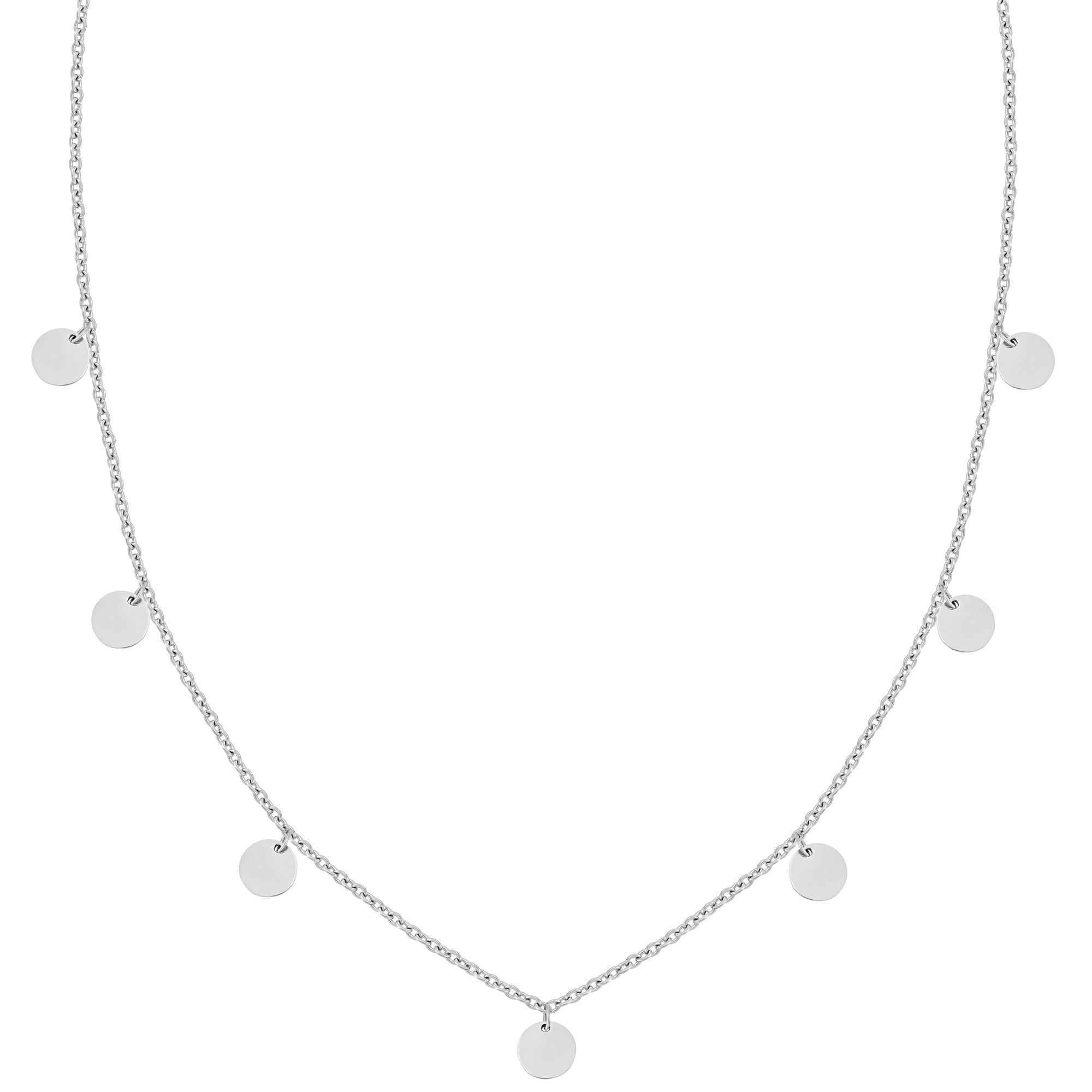BonnyCoin ketting met zilveren plaatjes