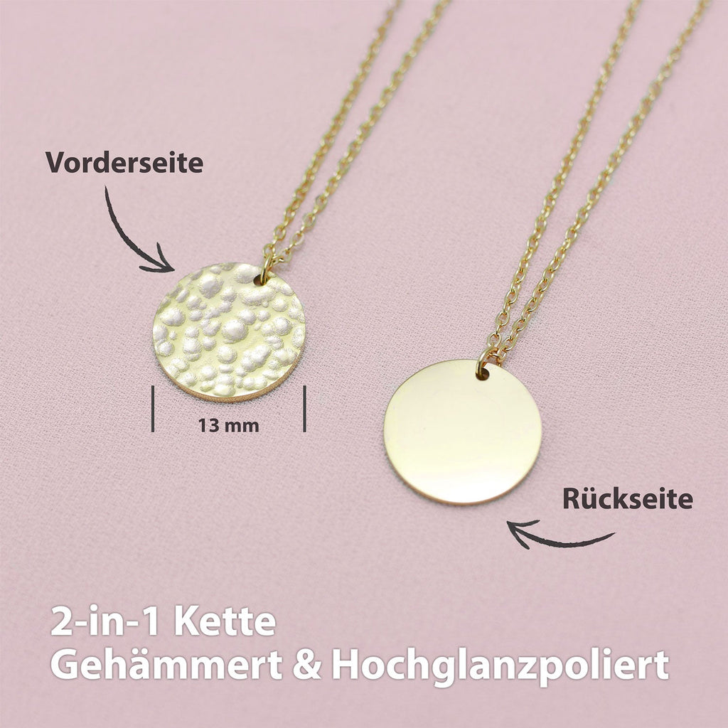 BonnyMoonbase ketting met gouden plaatje