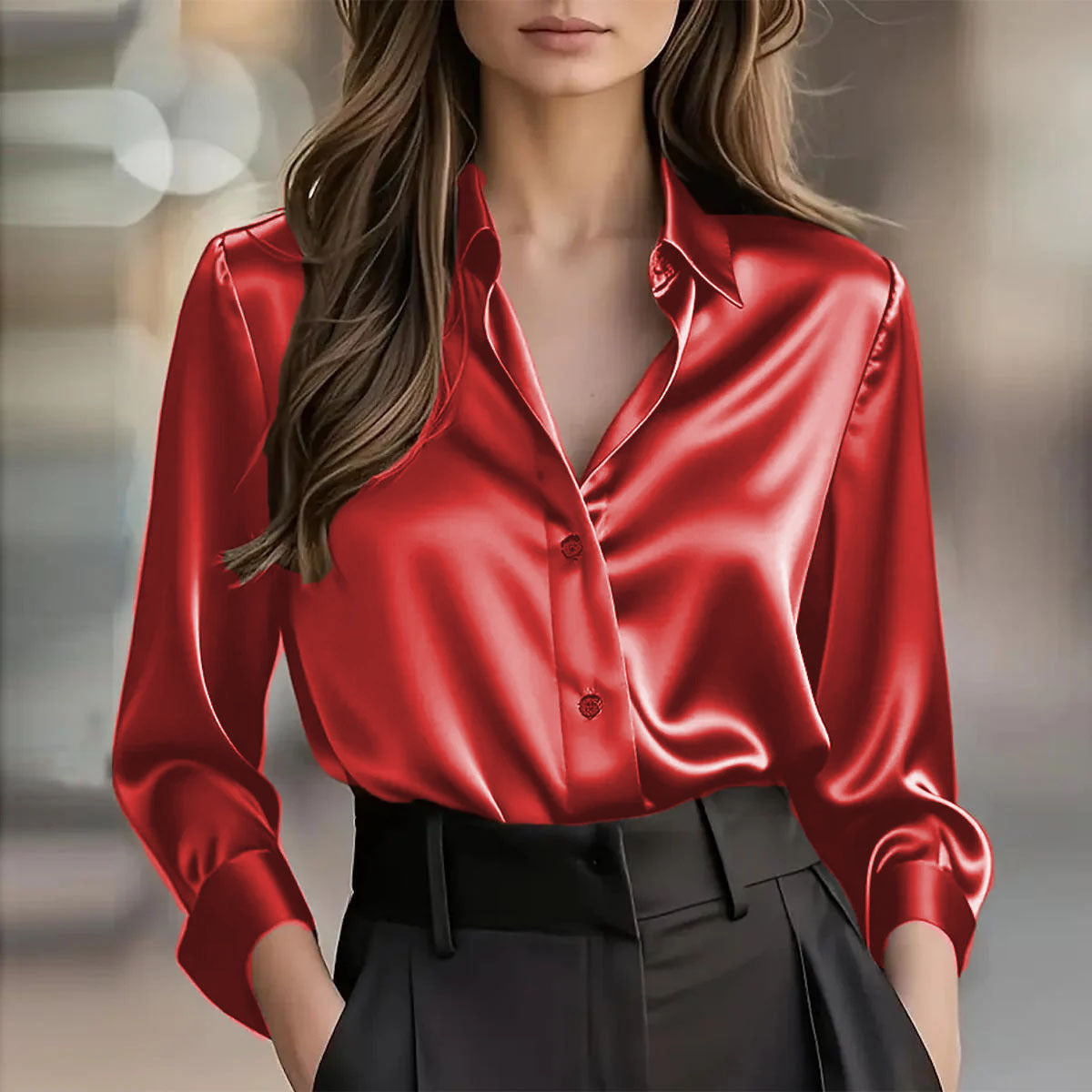 Soho luxe satijnen blouse voor dames