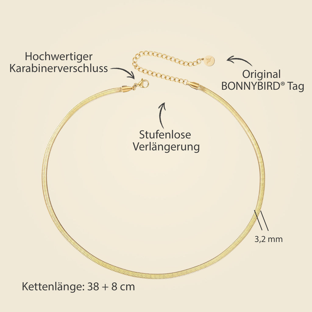 BonnySnake slangenketting goud